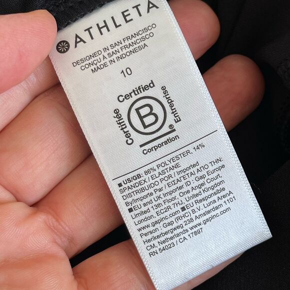 ATHLETA Endless High Rise Pants Black Pull-On Work Office Trousers Size 10 - Picture 14 of 15